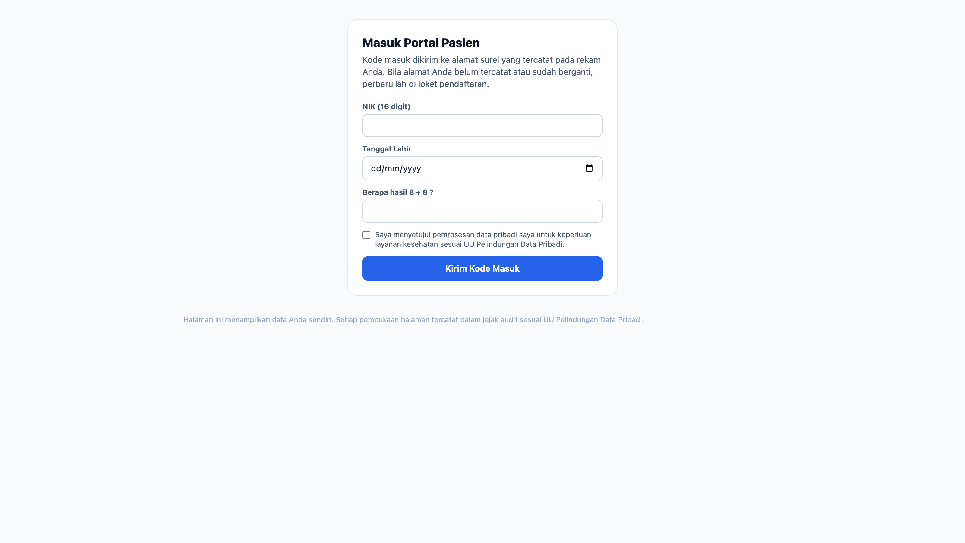 Medcore Pro &mdash; Portal Pasien