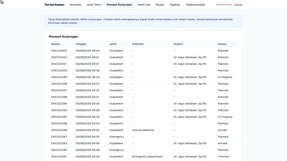 Cuplikan video Portal Pasien & Telekonsultasi